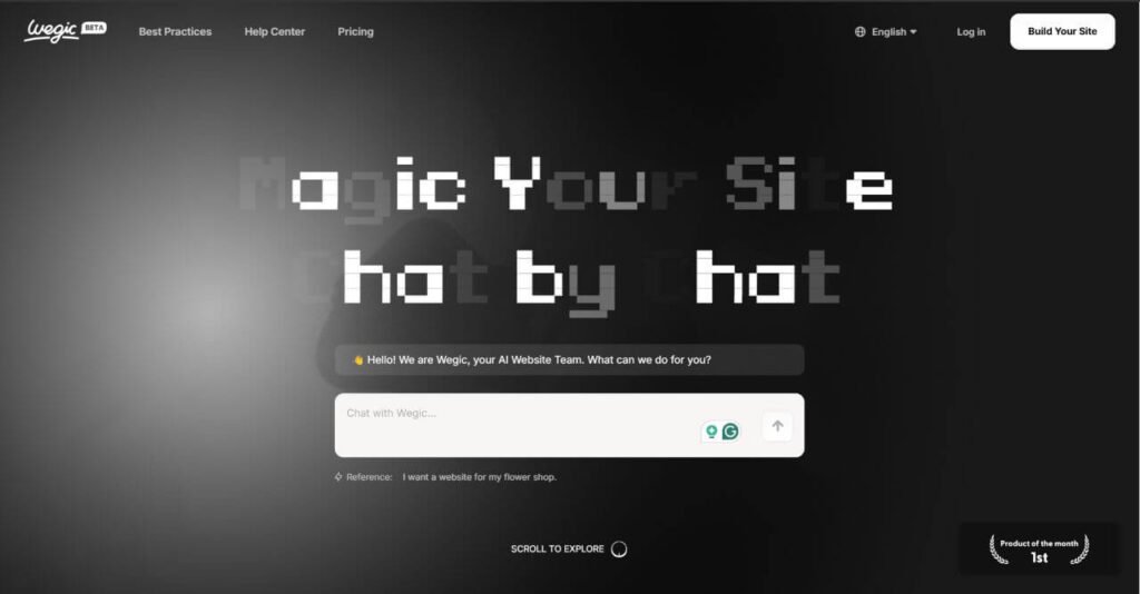 Wegic Ai homepage
